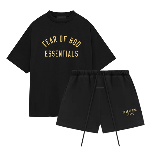 Komplet Essentials Set FW24 Black Yellow